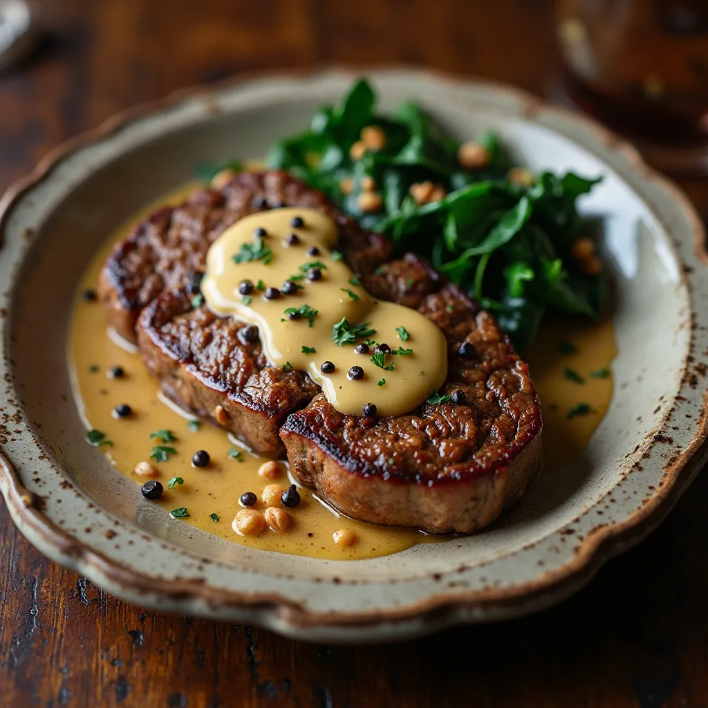 Beef Tenderloin with Peppercorn Sauce