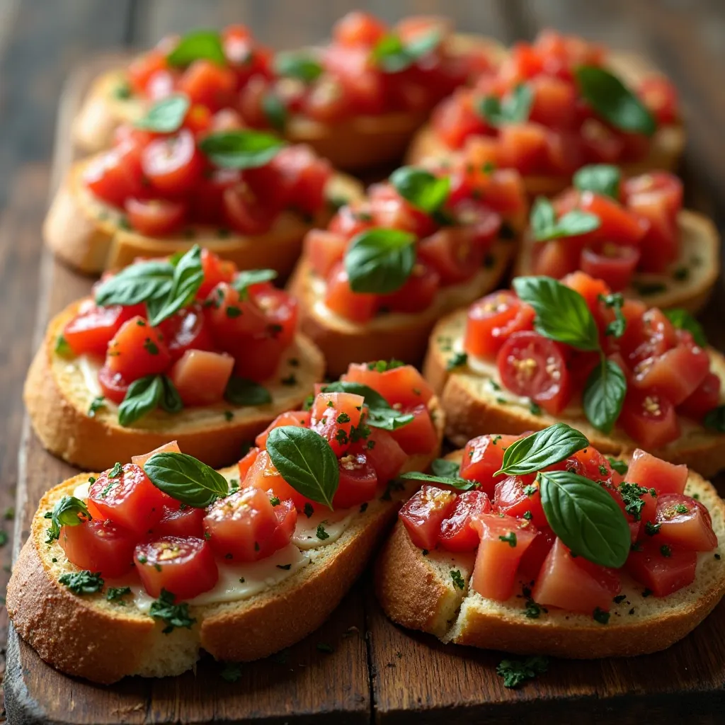 Bruschetta with Tomato Basil Topping