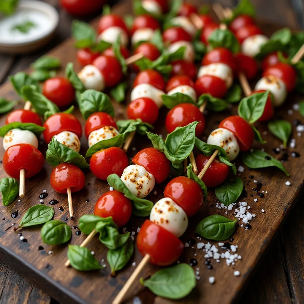 Caprese Skewers with Balsamic Glaze