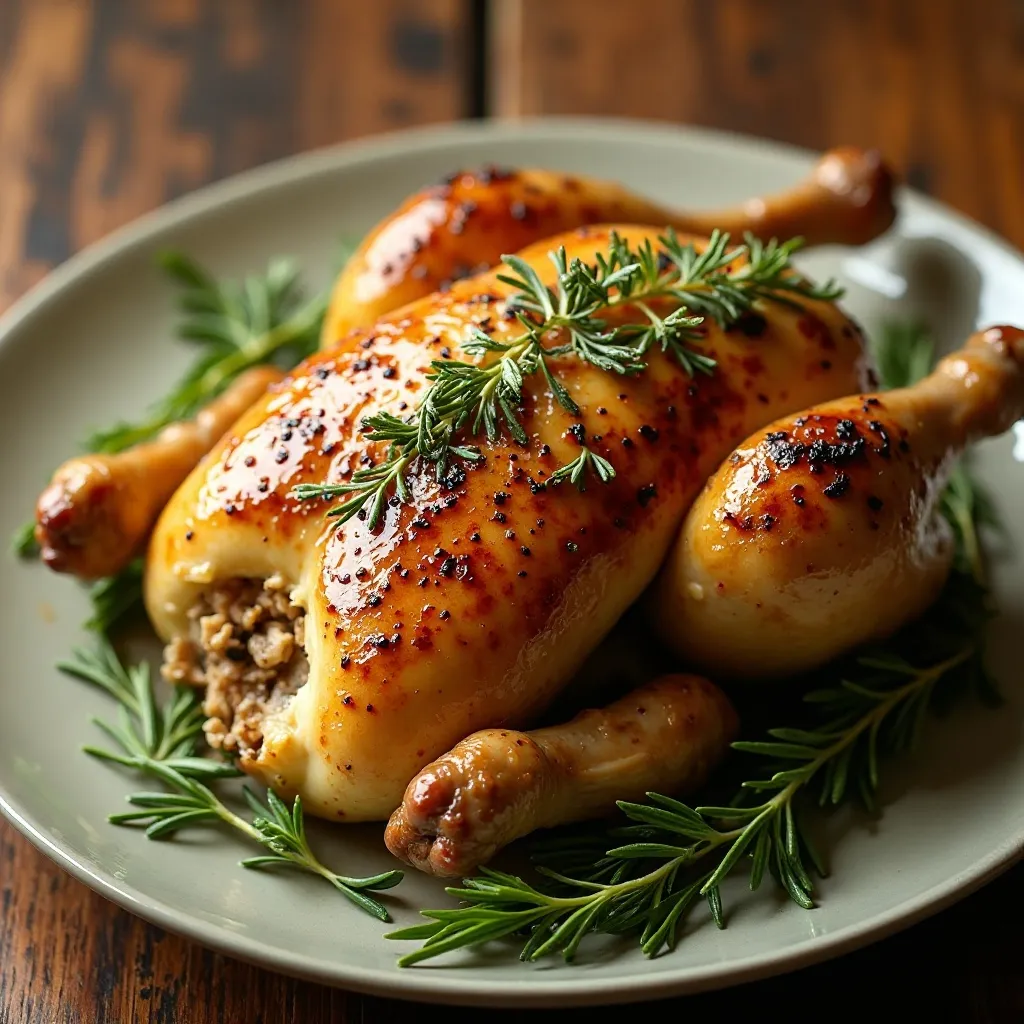 Cornish Game Hens with Herb Butter