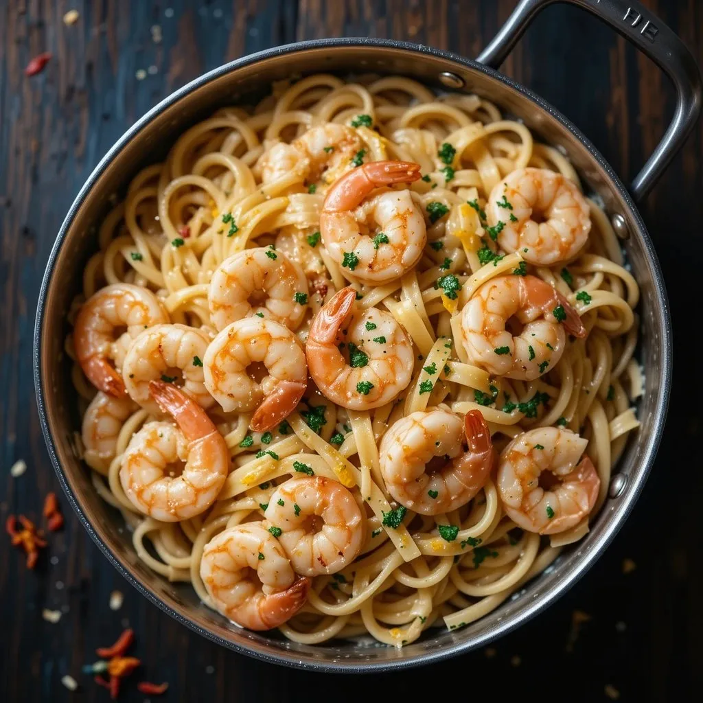 Creamy Garlic Shrimp Pasta