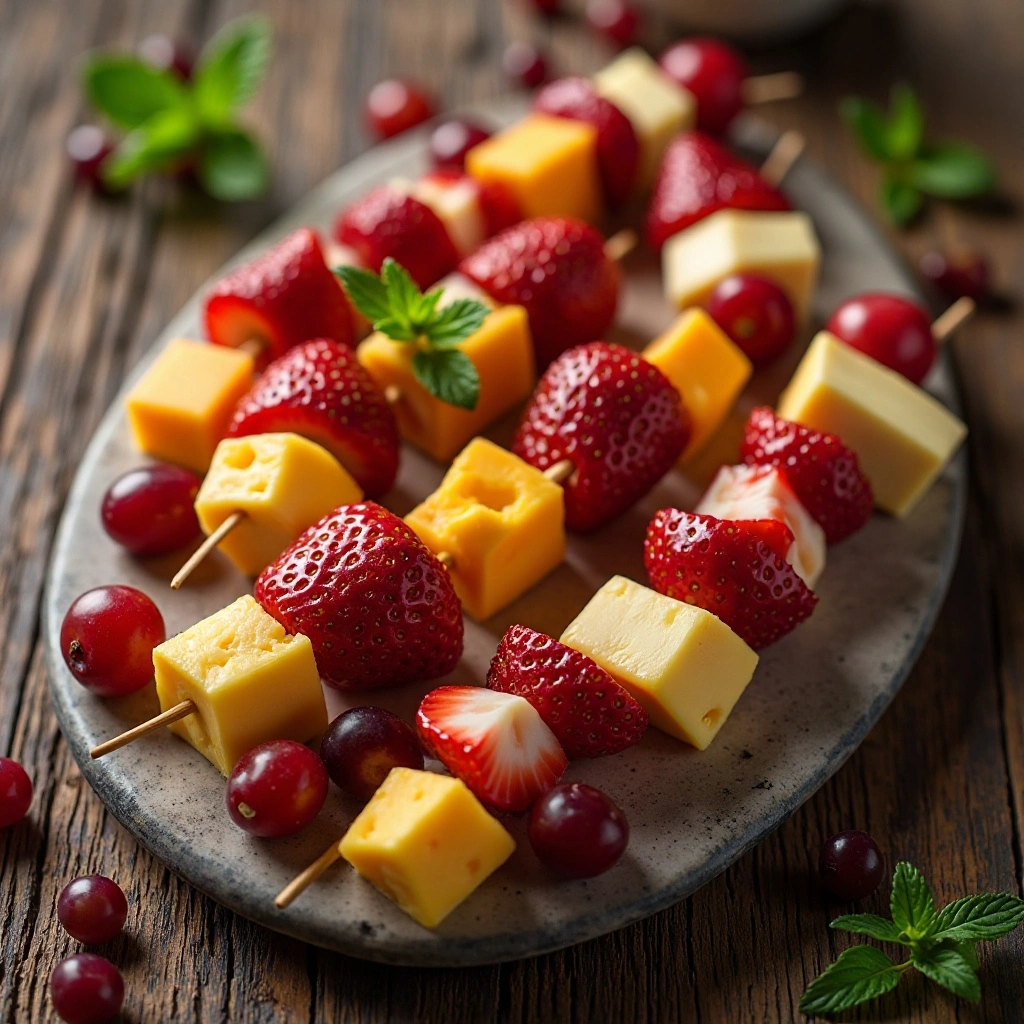 Fruit and Cheese Skewers