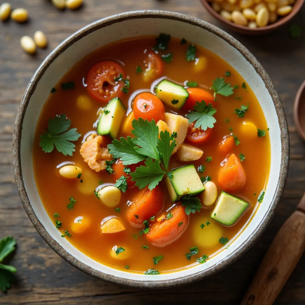Garden Vegetable Chicken Soup