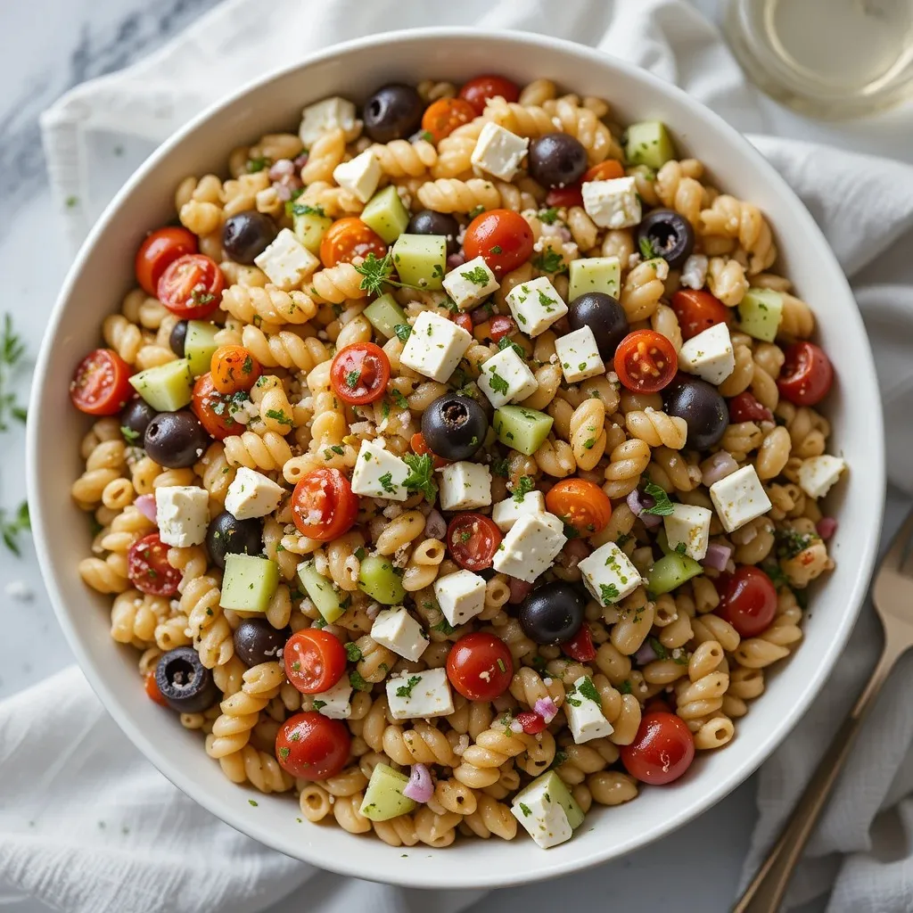Mediterranean Orzo with Feta and Olives