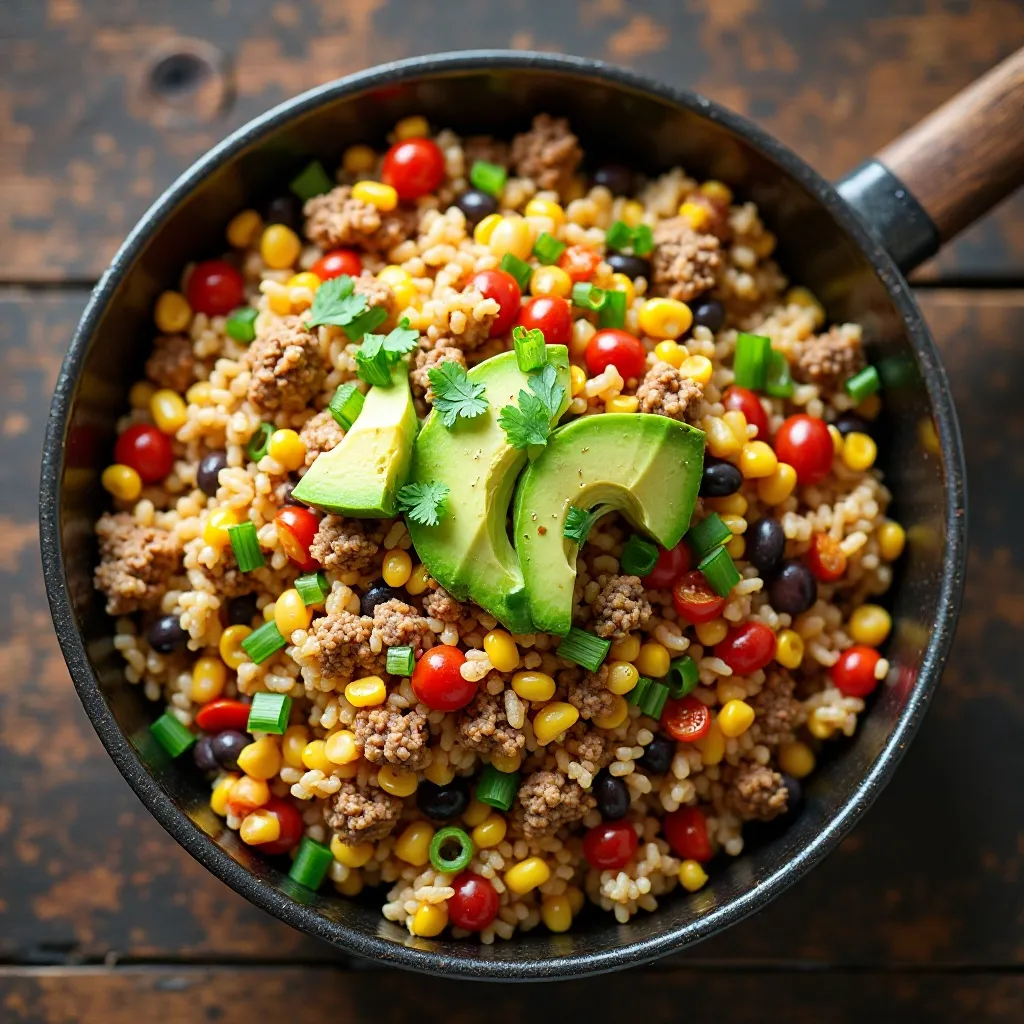 Mexican-Inspired Beef and Rice