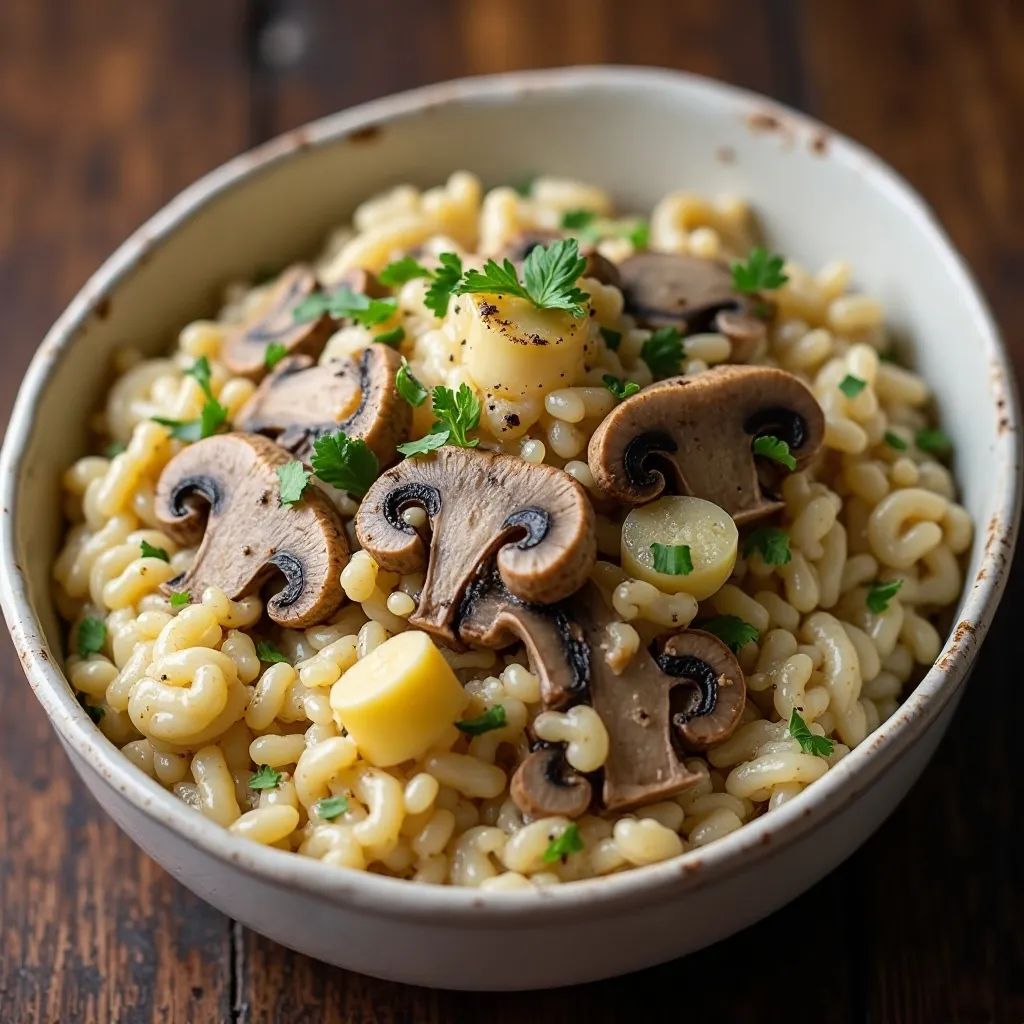 Mushroom Risotto with Truffle Oil