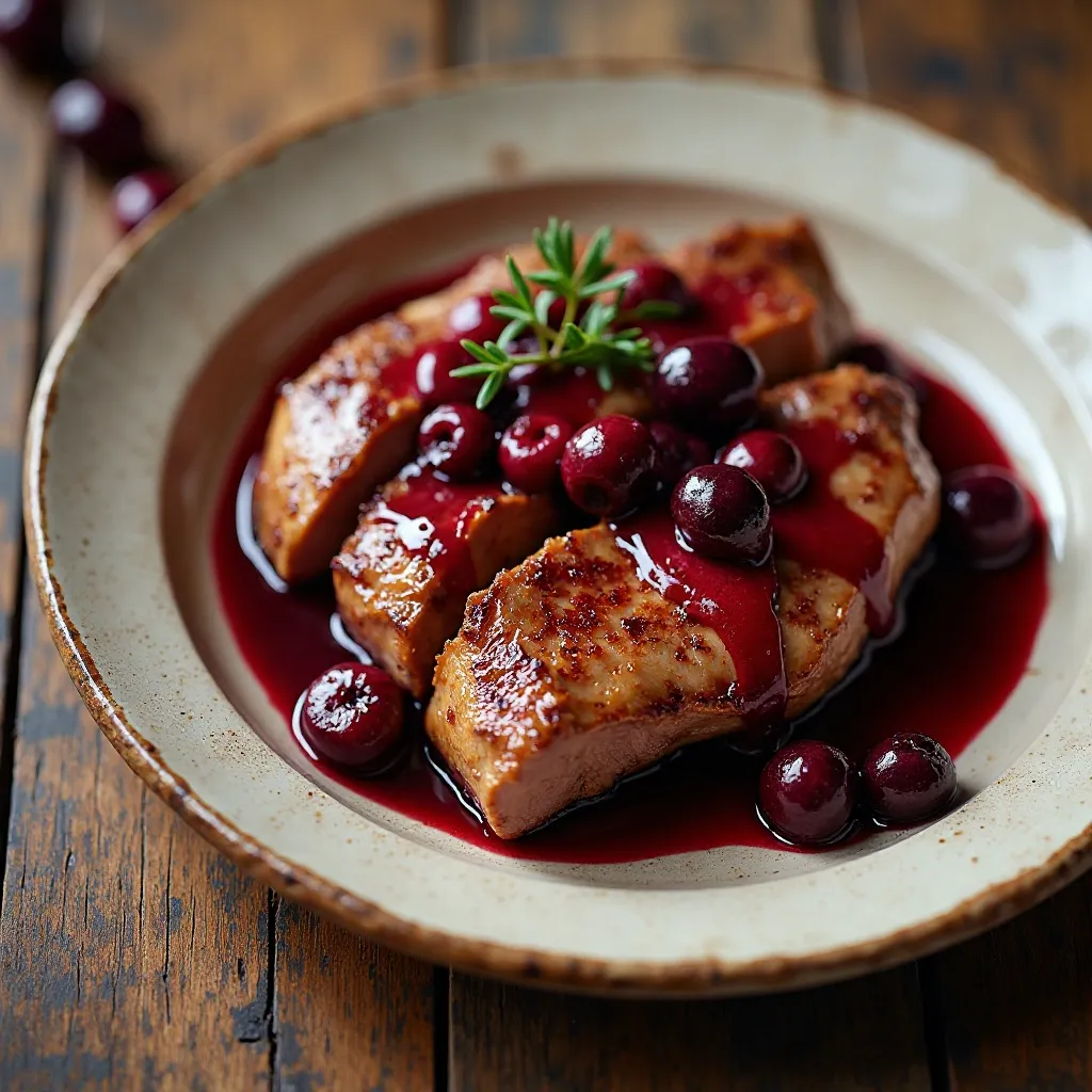 Pan-Seared Duck Breast with Cherry Sauce