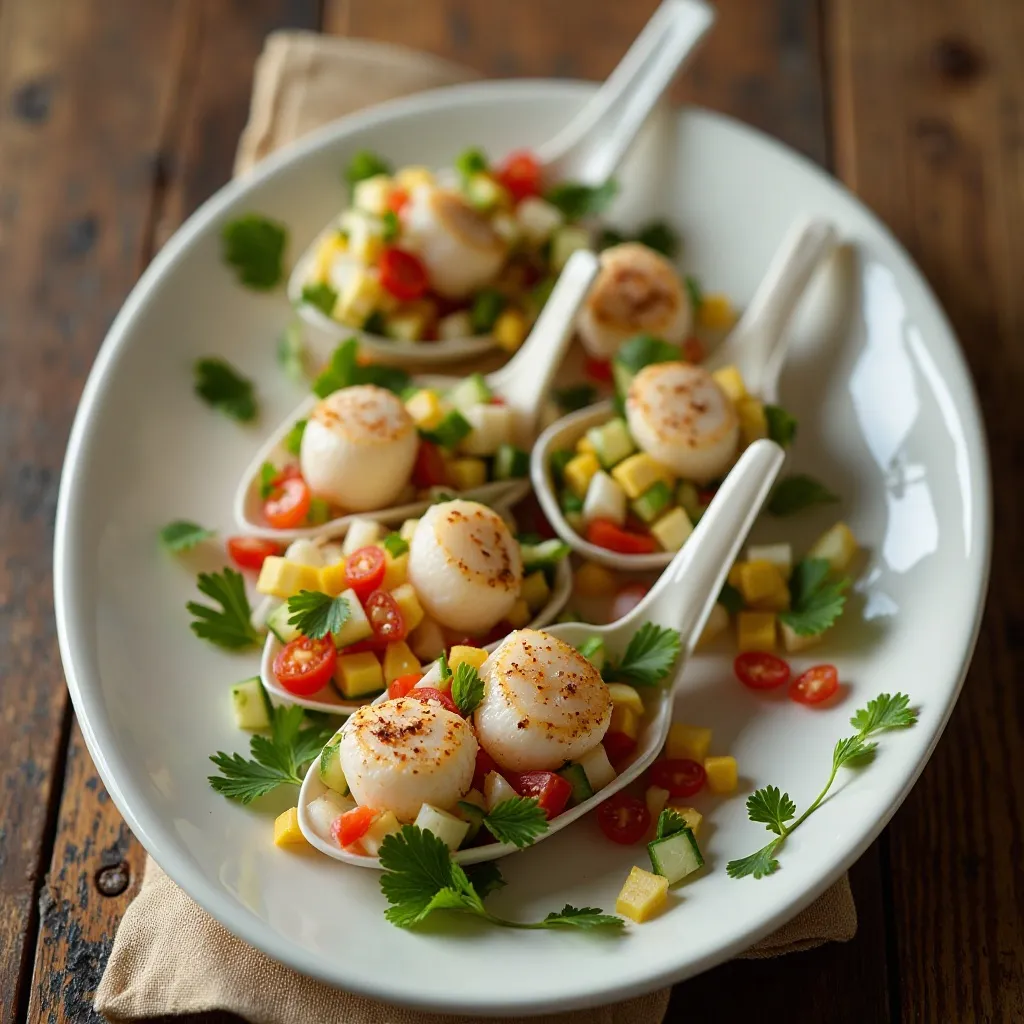 Scallop Ceviche Spoons
