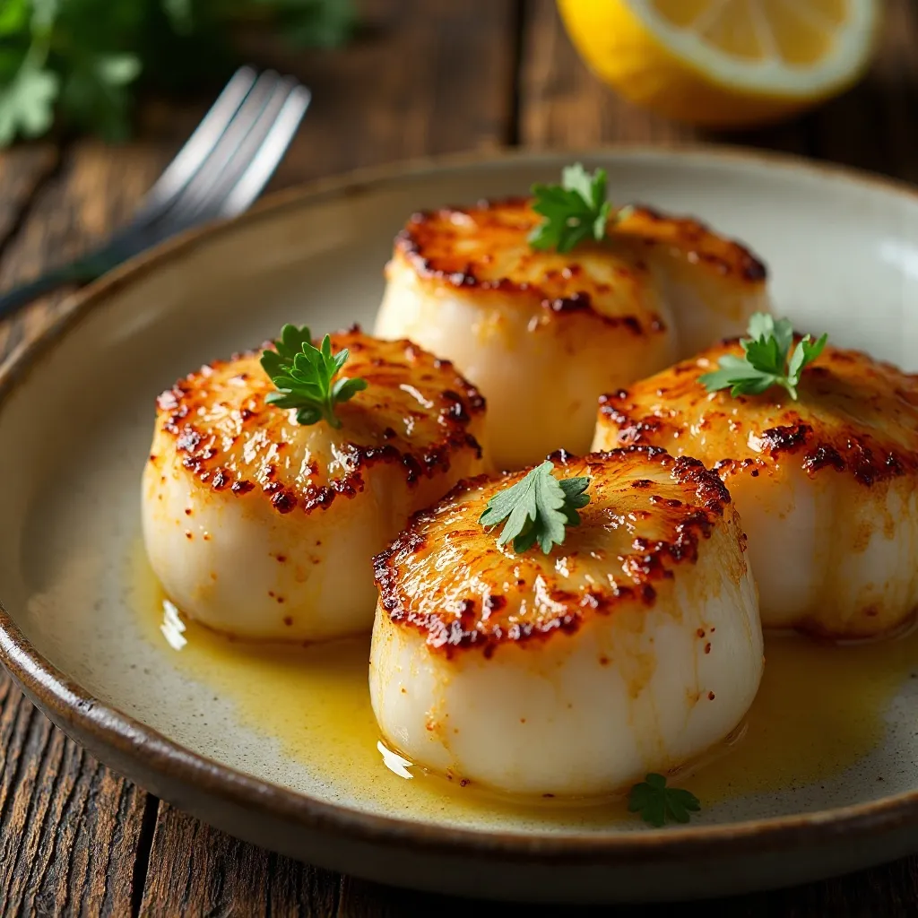 Seared Scallops with Lemon Butter