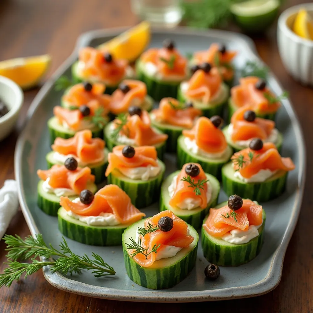 Smoked Salmon Cucumber Bites