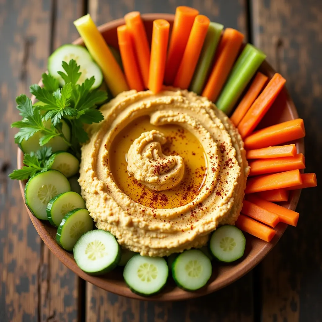Veggie Sticks with Homemade Hummus