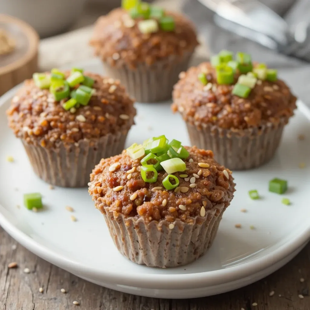Asian-Inspired Ginger Meatloaf Muffins