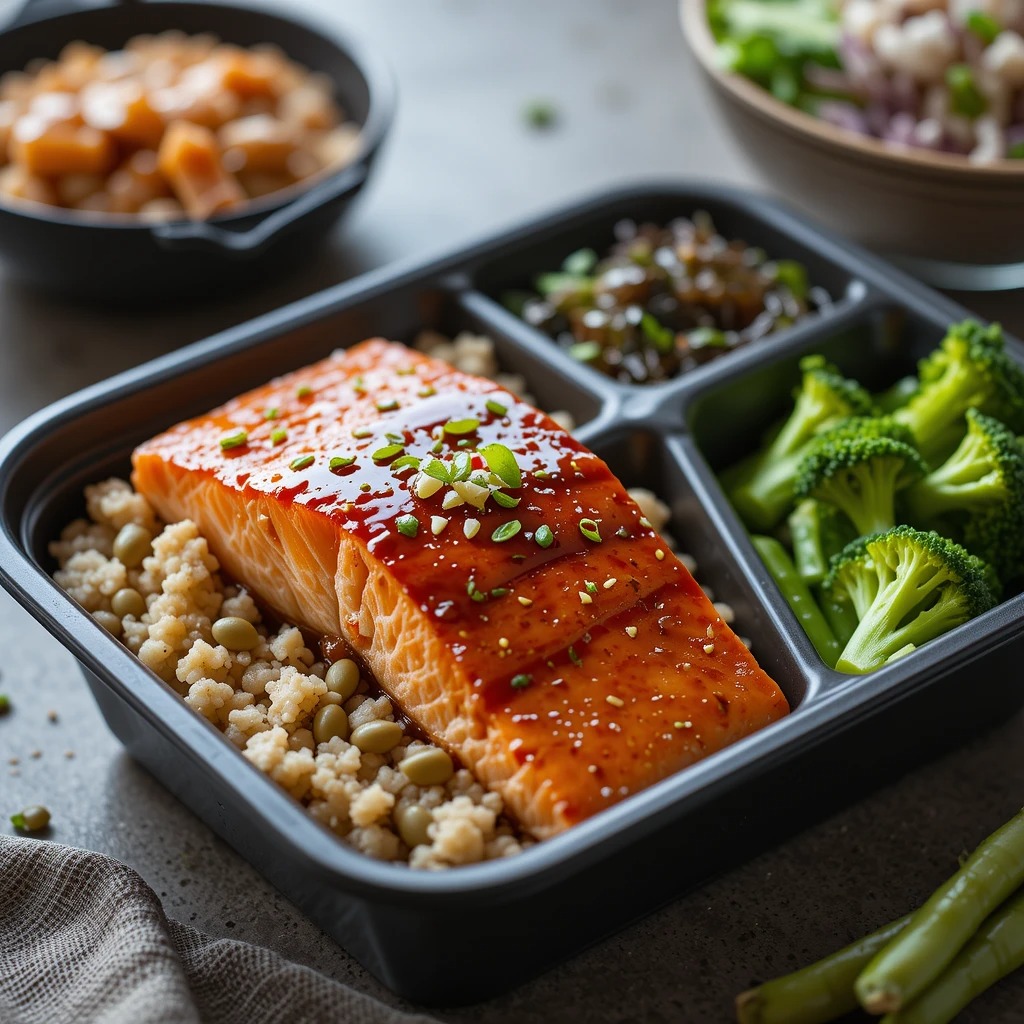 Asian-Inspired Teriyaki Salmon Box
