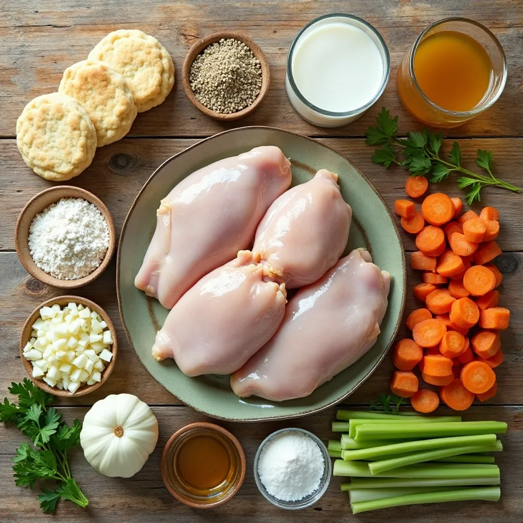 Chicken and Dumplings with Biscuits