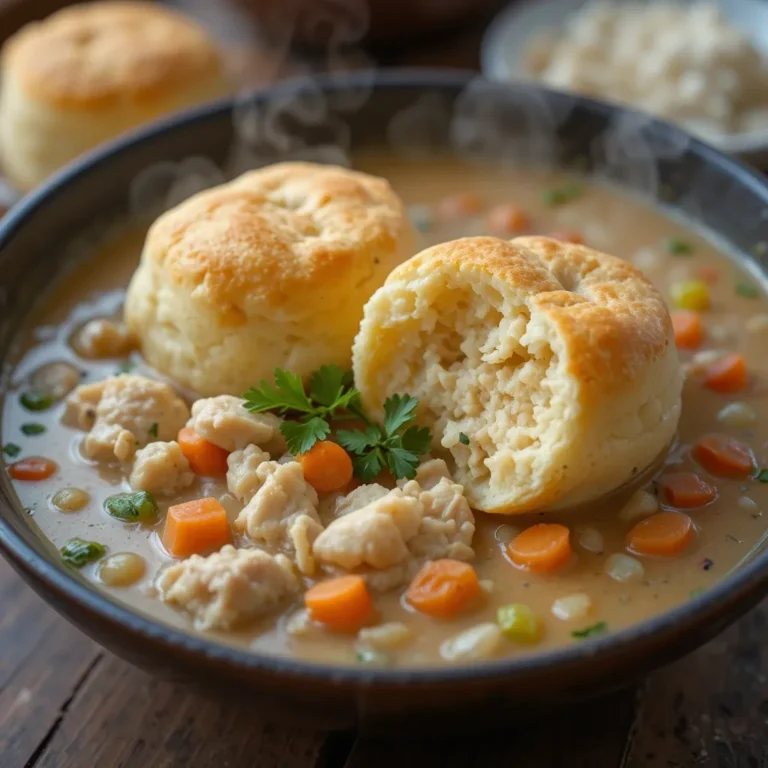 Chicken and Dumplings with Biscuits