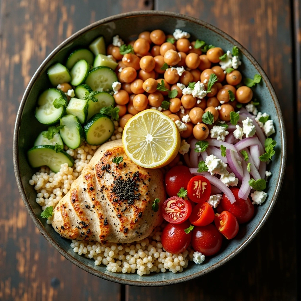 Greek Lemon Herb Chicken Bowl