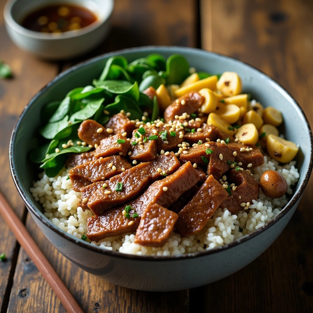 Japanese Ginger Beef Bowl