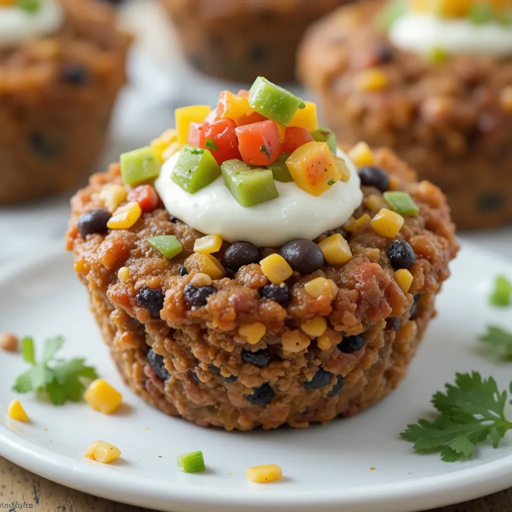 Southwest Fiesta Meatloaf Muffins